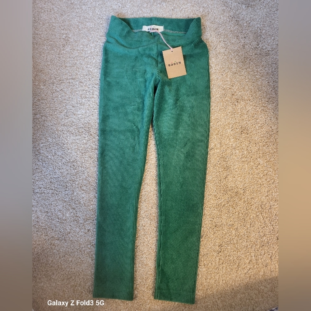♥️NWT♥️ BODEN GIRLS VELOUR RIBBED LEGGINGS